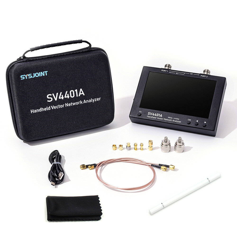 SV4401A 50KHz-4400MHz Vector Network Analyzer 7 inch Touch Screen 100db Dynamic NanoVNA Vector Network Analyzer