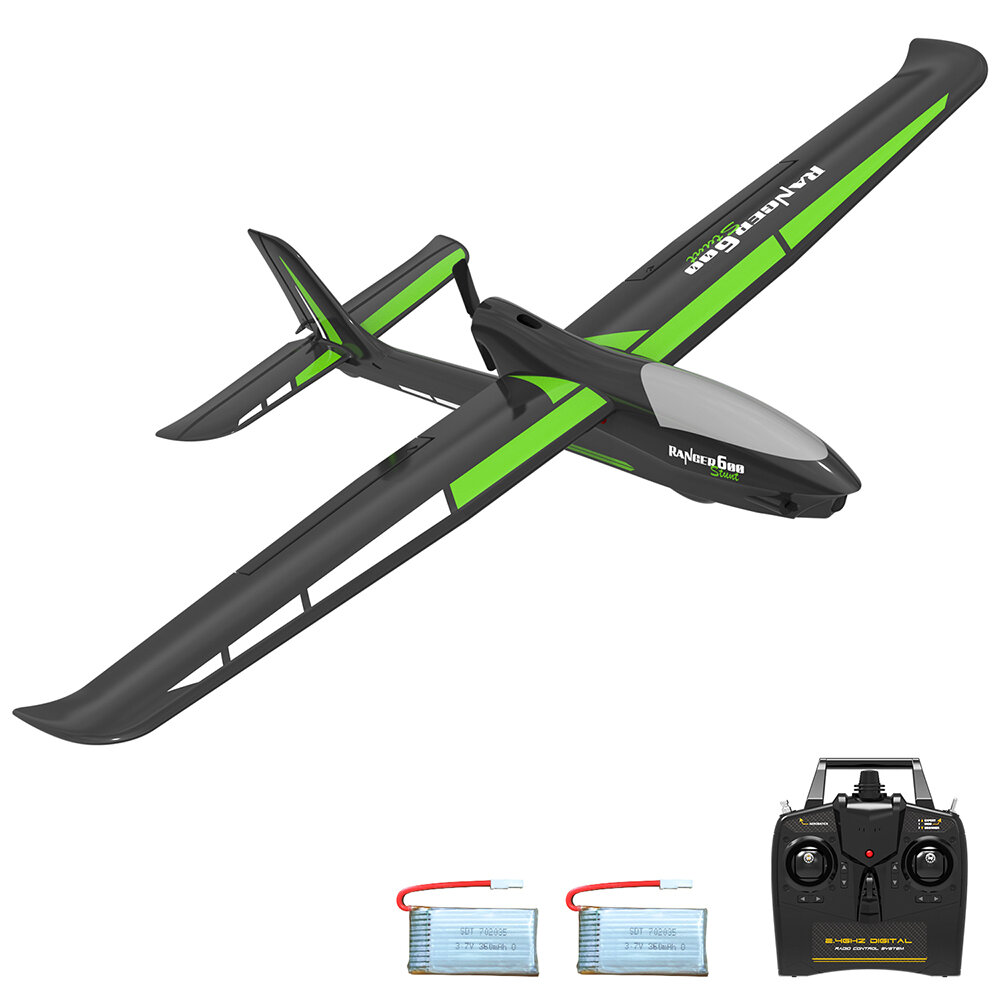 VolantexRC 76102SR Ranger 600 EPP 600mm Wingspan 2.4GHz 4CH 6-Axis Gyro One Key Aerobatics XPilot Stabilization System RC Airplane Glider RTF For Beginner