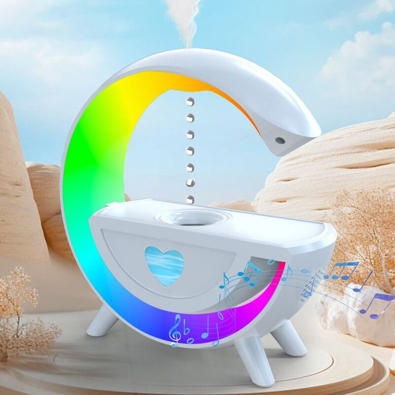 Anti Gravity Water Drop Humidifier LED Colorful Night Light Built-in Bluetooth Speaker Humidifier Diffuser Aroma Essential Oil