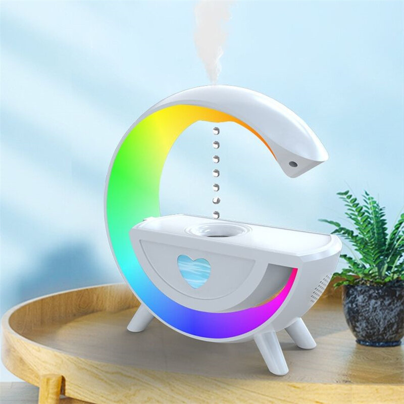 Anti Gravity Water Drop Humidifier LED Colorful Night Light Built-in Bluetooth Speaker Humidifier Diffuser Aroma Essential Oil