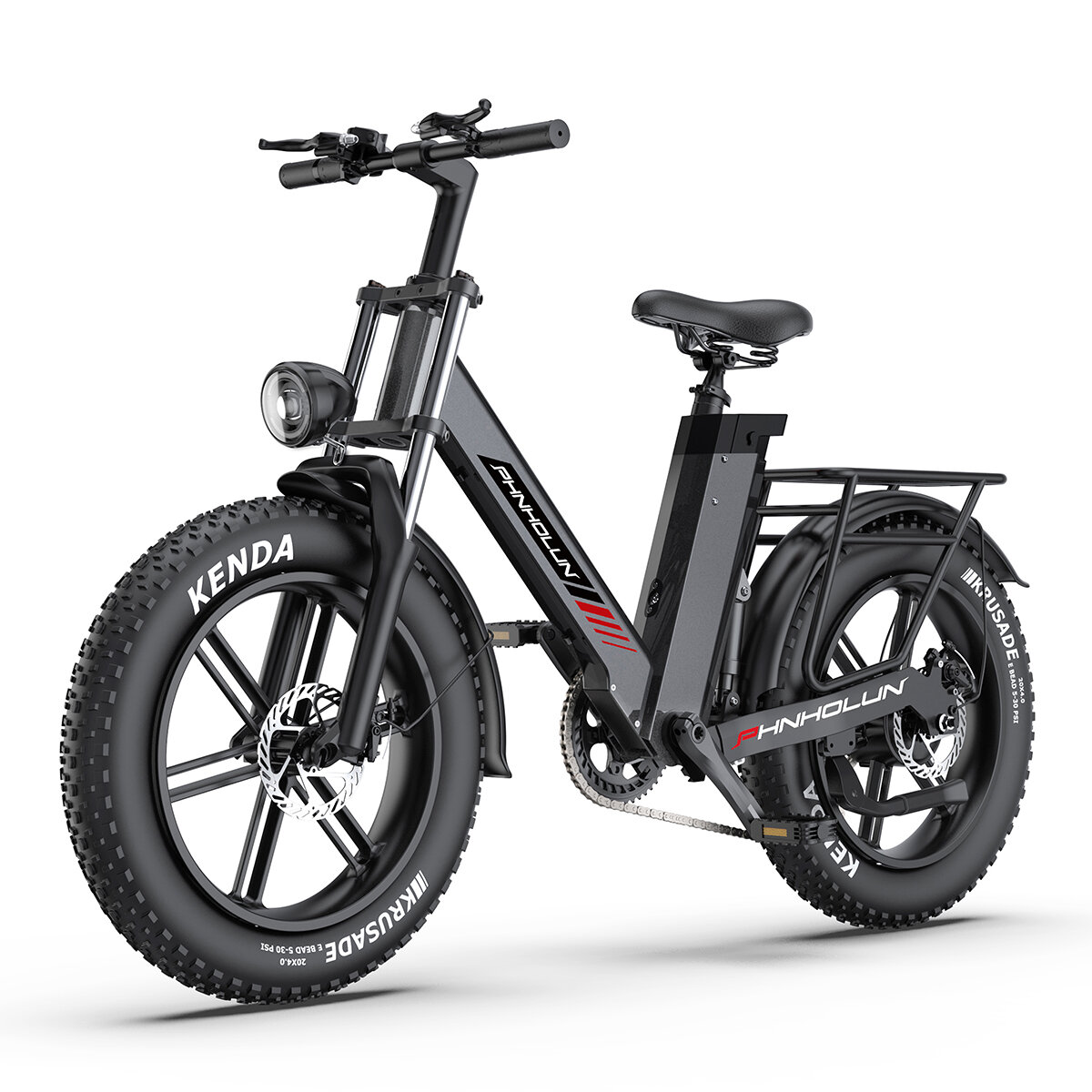 [EU DIRECT] PHNHOLUN C6 PRO Electric Bike 48V 17AH Battery 1000W Motor 20inch Tires 50KM Mileage 150KG Max Load Electric Bicycle