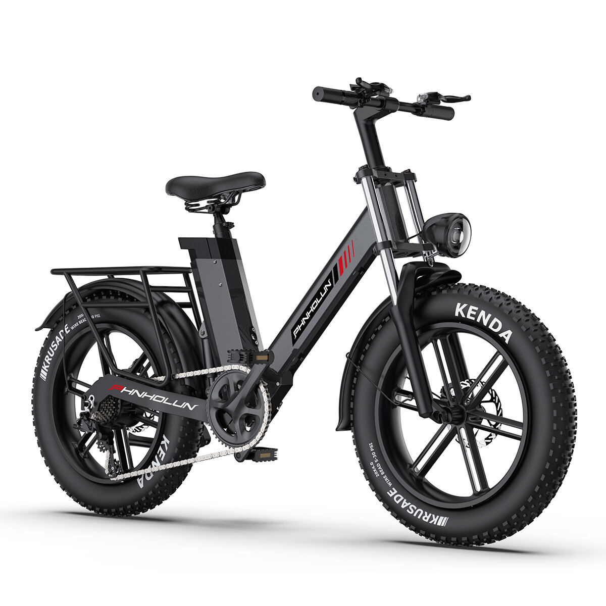 [EU DIRECT] PHNHOLUN C6 PRO Electric Bike 48V 17AH Battery 1000W Motor 20inch Tires 50KM Mileage 150KG Max Load Electric Bicycle