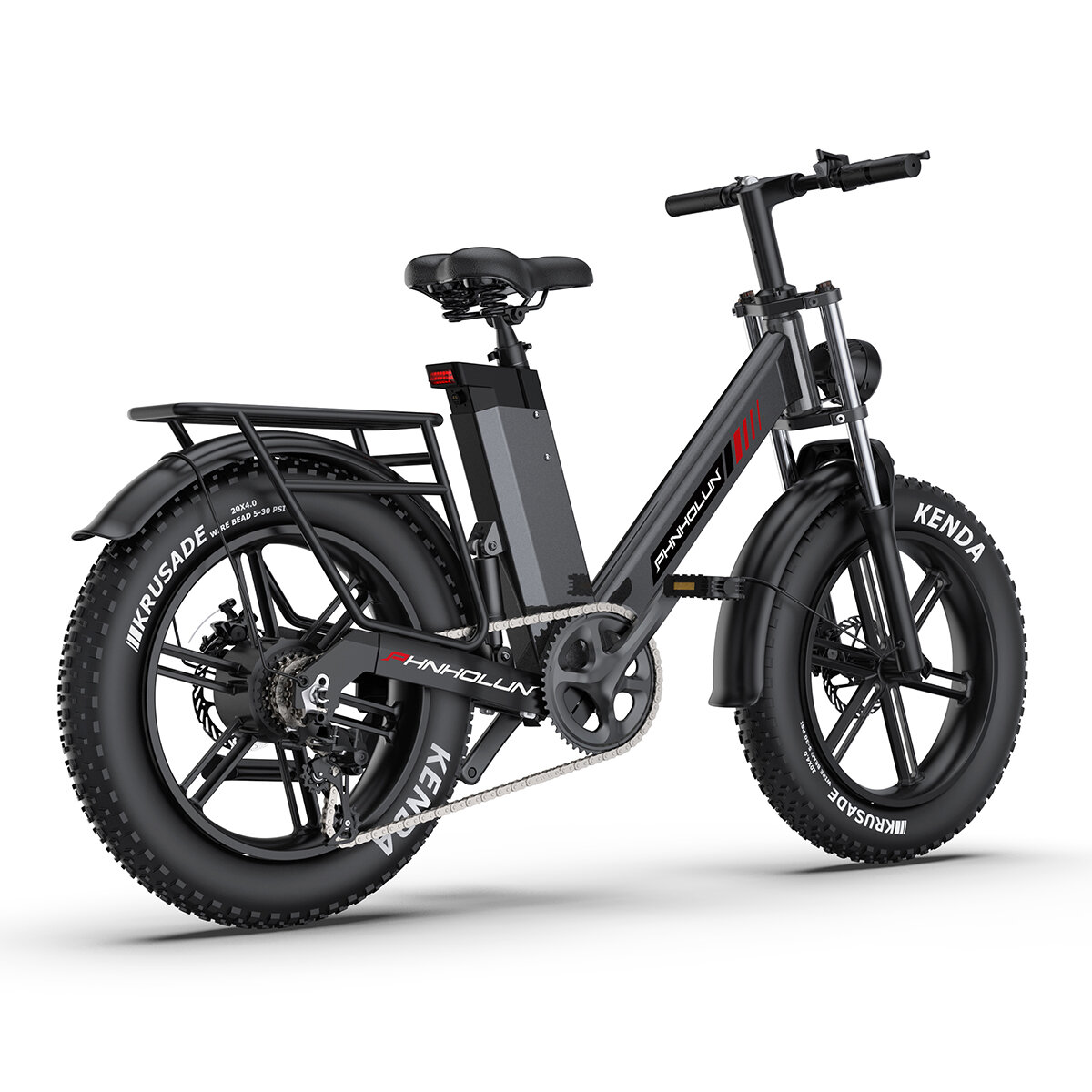 [EU DIRECT] PHNHOLUN C6 PRO Electric Bike 48V 17AH Battery 1000W Motor 20inch Tires 50KM Mileage 150KG Max Load Electric Bicycle