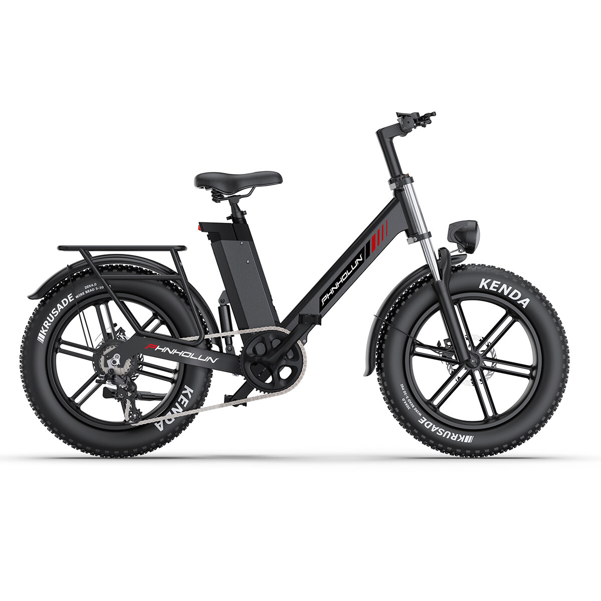 [EU DIRECT] PHNHOLUN C6 PRO Electric Bike 48V 17AH Battery 1000W Motor 20inch Tires 50KM Mileage 150KG Max Load Electric Bicycle