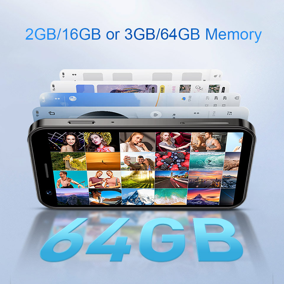 SOYES XS16 Mini 4G 3.0 Inch 2GB+16GB/3GB+64GB 5MP Camera Dual SIM 2000mAh Android 10 Quad Core Mobile Phone