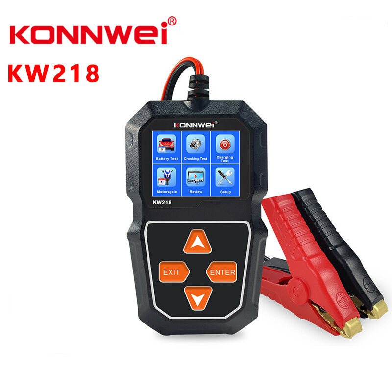 KONNWEI KW218 6V-12V Car Battery Analyzer Diagnostic Tool Professional Car Battery Tester