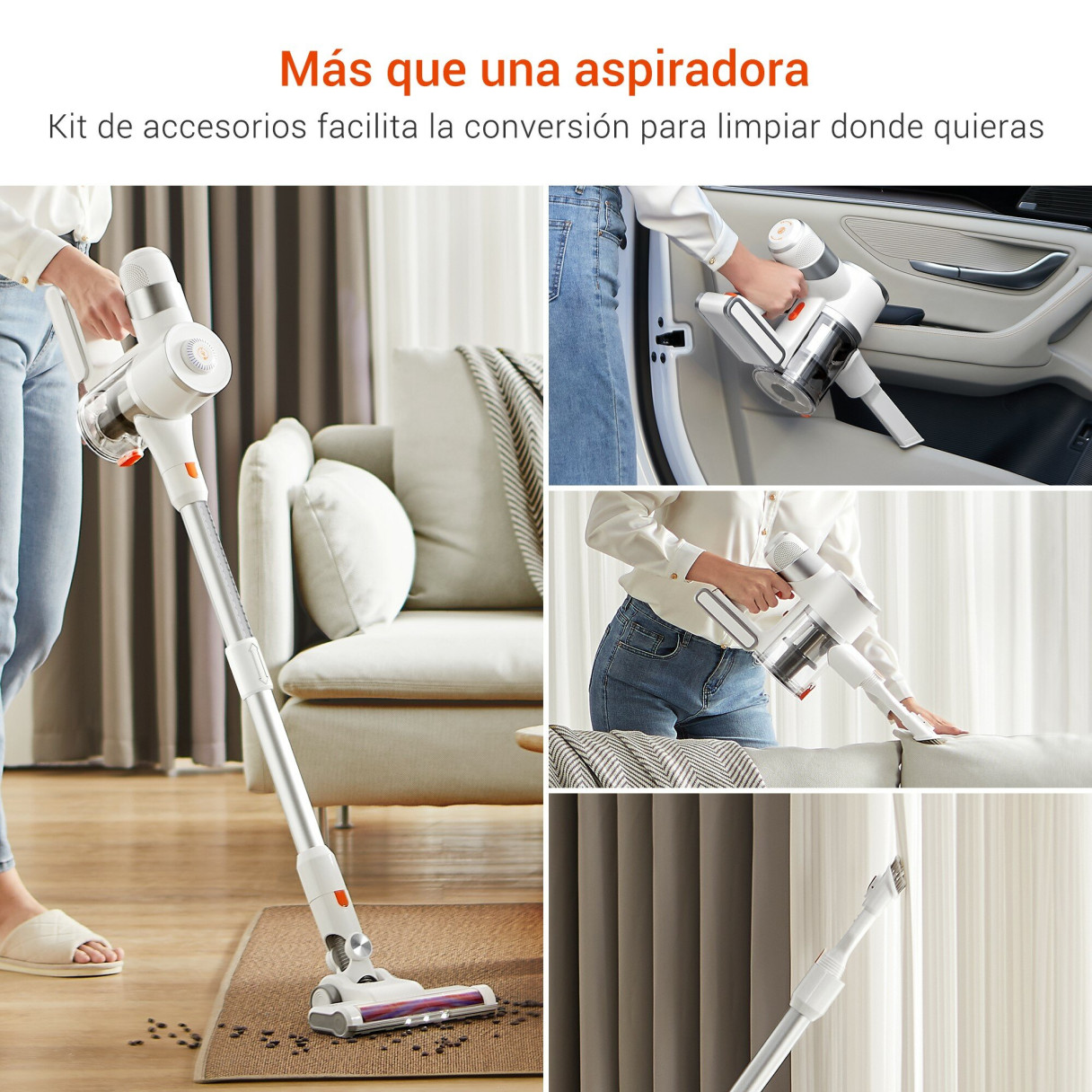 [EU Direct] Ultenic U10 Pro Cordless Vacuum Cleaner 5-in-1 Handheld Vac for Hard Floors,Carpets,Area Rugs and Pet Hair