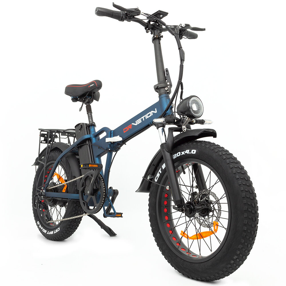 [EU DIRECT] DRVETION AT20 Electric Bike 48V 15Ah Battery 750W Motor 20*4.0inch Tires 60-90KM Max Mileage Range 200KG Max Load Folding Electric Bicycle