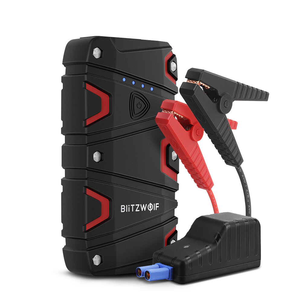 BlitzWolf® BW-JS1 2500A 20000mAh Portable Car Jump Starter Emergency Battery Booster Power Bank Waterproof with LED Flashlight QC3.0 USB Charging Port