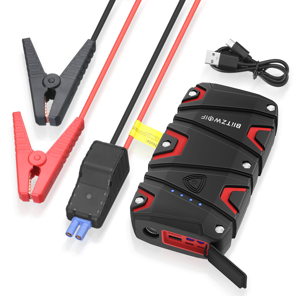 BlitzWolf® BW-JS1 2500A 20000mAh Portable Car Jump Starter Emergency Battery Booster Power Bank Waterproof with LED Flashlight QC3.0 USB Charging Port