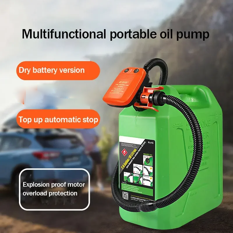 SEAFLO Portable Automatic Fuel Transfer Pump Electric 3V 9.0LPM AA Battery Powered Auto Stop Sensor 3 Adapters For Oil Tank Gas Water