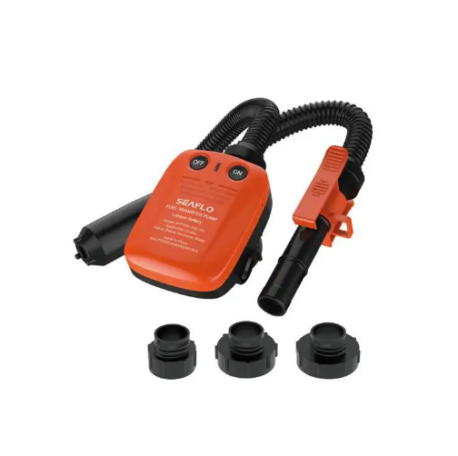 SEAFLO Portable Automatic Fuel Transfer Pump Electric 3V 9.0LPM AA Battery Powered Auto Stop Sensor 3 Adapters For Oil Tank Gas Water