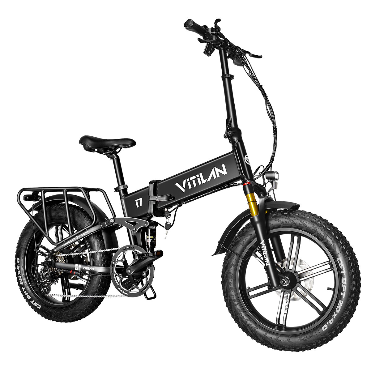 [EU Direct] Vitilan i7pro 2.0 Electric Bike 48V 20AH SamsungBattery 750W Motor 20*4.0inch Tires 80KM Max Mileage 150KG Max Load Folding Electric Bicycle