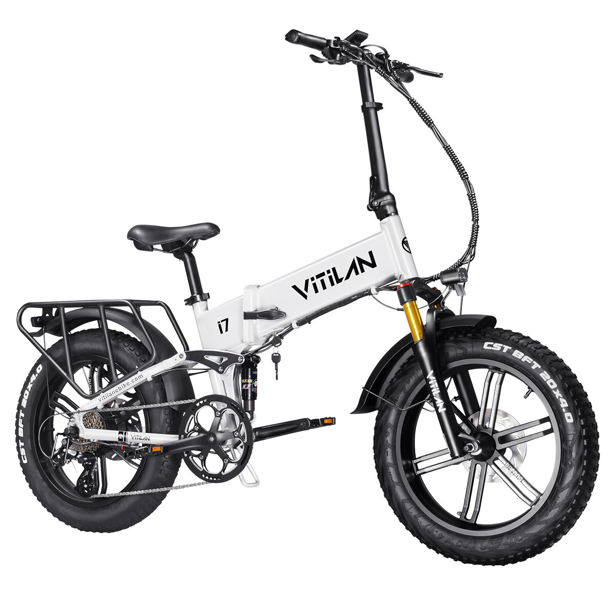 [EU Direct] Vitilan i7pro 2.0 Electric Bike 48V 20AH SamsungBattery 750W Motor 20*4.0inch Tires 80KM Max Mileage 150KG Max Load Folding Electric Bicycle