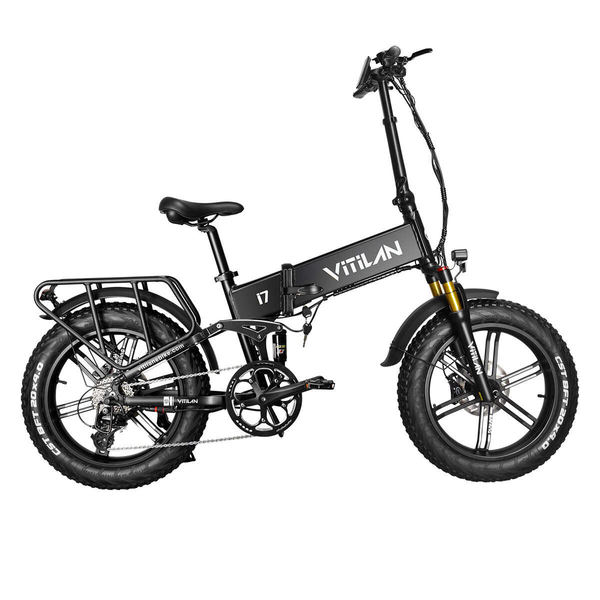 [EU Direct] Vitilan i7pro 2.0 Electric Bike 48V 20AH SamsungBattery 750W Motor 20*4.0inch Tires 80KM Max Mileage 150KG Max Load Folding Electric Bicycle