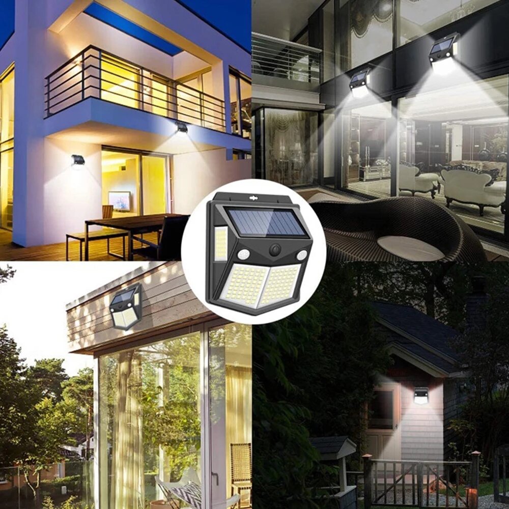 ARILUX 260LED Outdoor  Solar Light IP65 Waterproof Motion Sensor Solar Light Garden Courtyard Passage Security Lighting Black