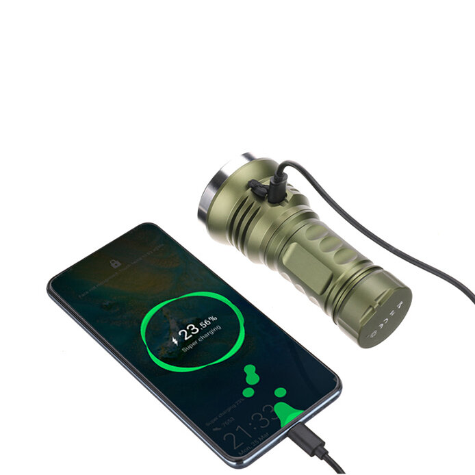 Astrolux® EC07 13000LM 468M Powerful EDC Flashlight 6500K+3000K+650NM Red Shooting Light Color Adjustable Tactical LED Torch With Strong 32700 Rechargeable Battery Type-C Charge and Discharge Function