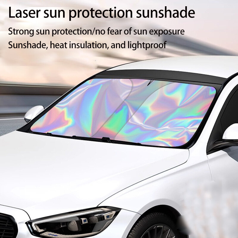 RedrRover 3 Layer Laser Sun Protection Shade Sunshade Privacy Curtain Car Front Windshield Heat Insulation Block UV Ray Sunlight