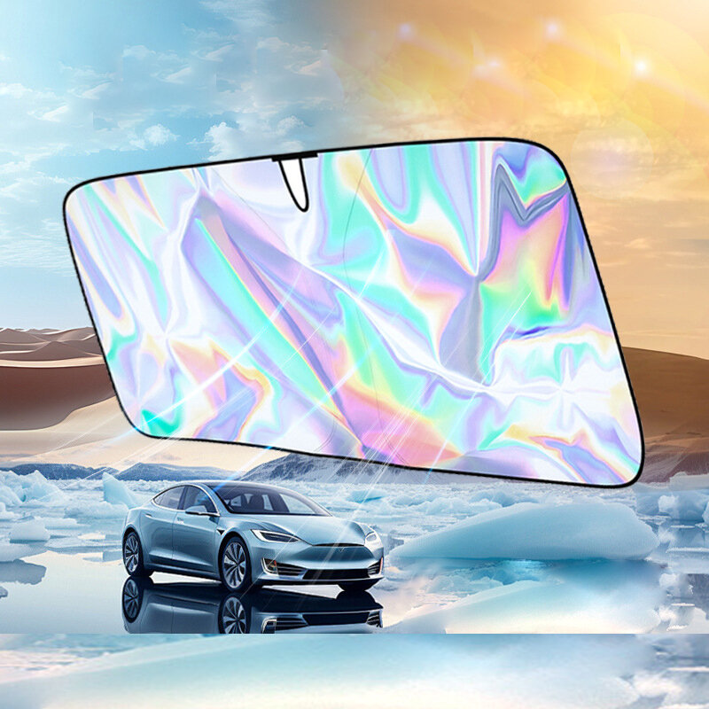 RedrRover 3 Layer Laser Sun Protection Shade Sunshade Privacy Curtain Car Front Windshield Heat Insulation Block UV Ray Sunlight