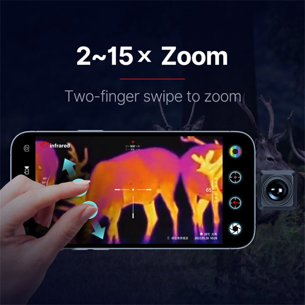 InfiRay T2 PRO Thermal Imager Outdoor Search 1492m 256x192 Infrared Camera Night Vision Mobile Android Type C