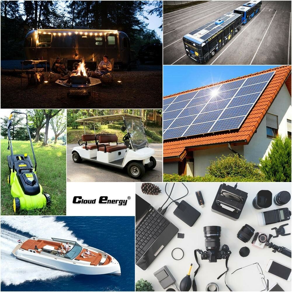 [EU Direct] Cloudenergy 12V 300Ah LiFePO4 Battery Pack Backup Power 3840Wh Energy 6000+ Cycles Built-in 100A BMS Support in Series/Parallel Perfect for Replacing Most of Backup Power RV Boats Solar Trolling Motor Off-Grid CL12-300