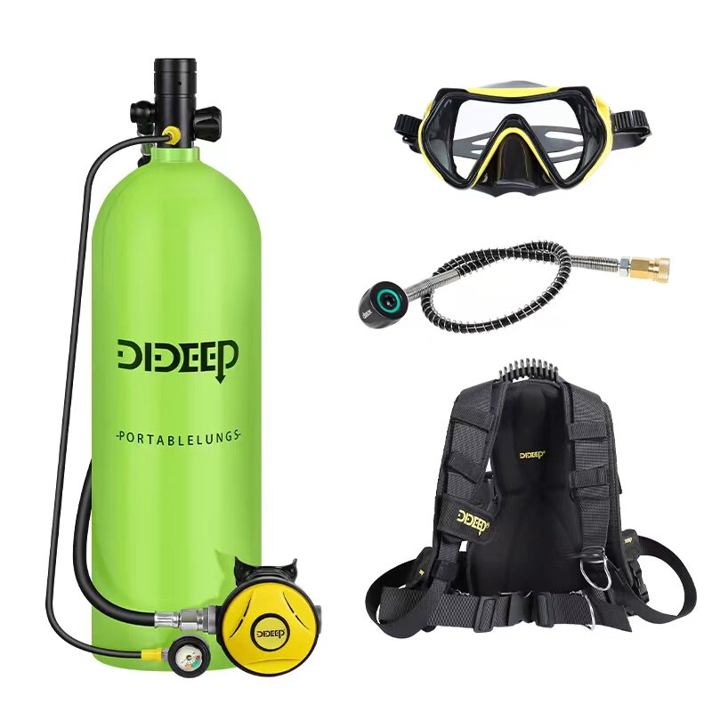 [EU Direct] DIDEEP Portable 4L Scuba Oxygen Cylinder Air Tank Scuba Reserve Air Tank Pump Snorkeling Gear Snorkeling Diving Equipment