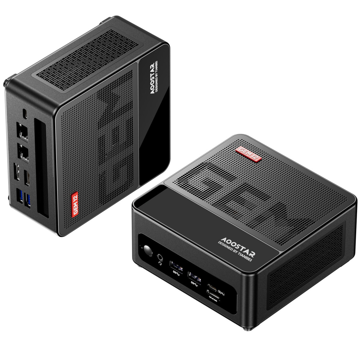 AOOSTAR GEM12 AMD R9 6900HX Mini PC 8 Core 16 Thread 16GB DDR5+512GB SSD 32GB DDR5+1TB SSD 4K Quad Screen Output WIFI6 BT5.2 HD USB4 Type-C Dual 2.5G LAN Mini Computer Desktop PC