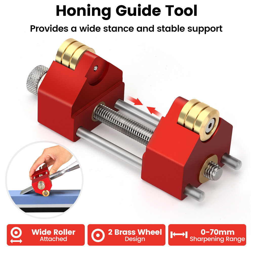 Mohoo Sharpening System Honing Guide Sharpening Holder Angle Fixture Angle Gauge for Woodworking Chisel