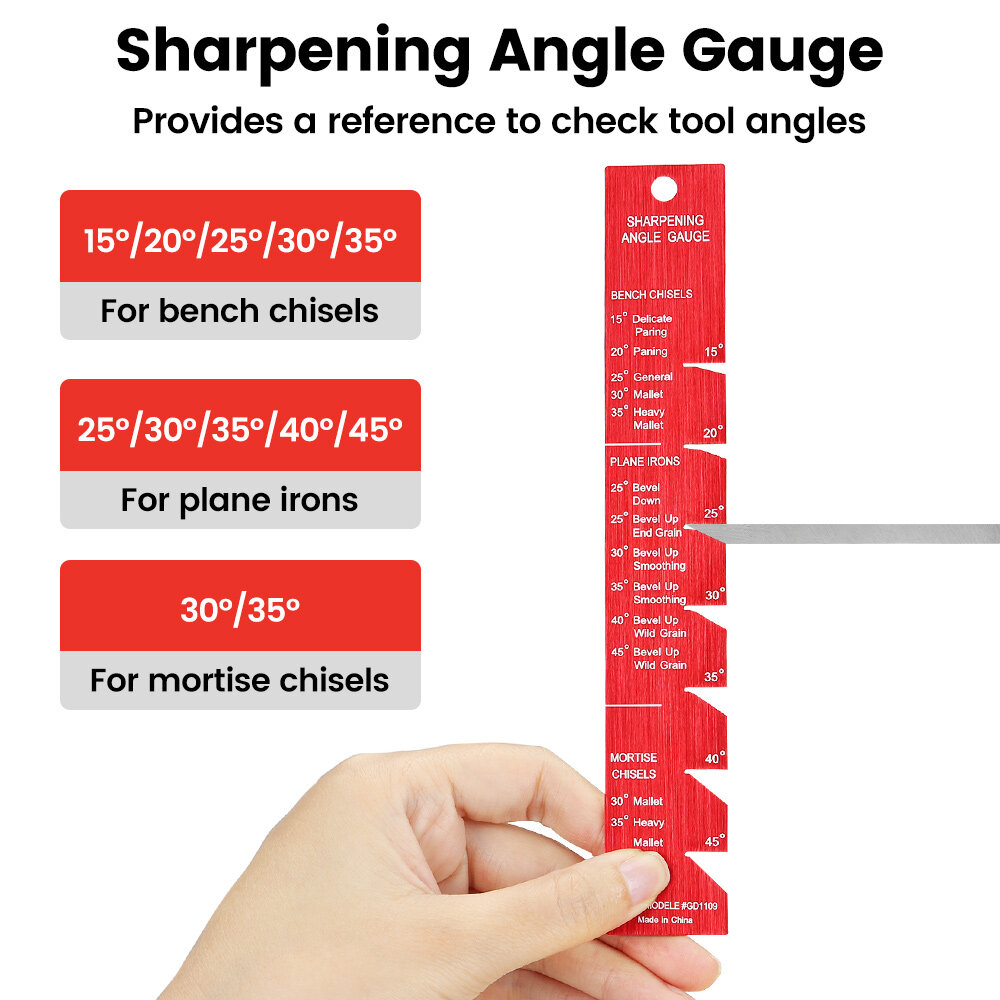 Mohoo Sharpening System Honing Guide Sharpening Holder Angle Fixture Angle Gauge for Woodworking Chisel