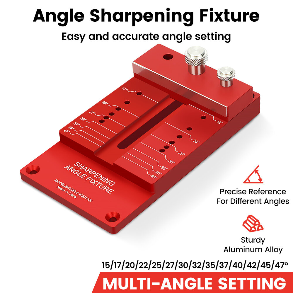 Mohoo Sharpening System Honing Guide Sharpening Holder Angle Fixture Angle Gauge for Woodworking Chisel