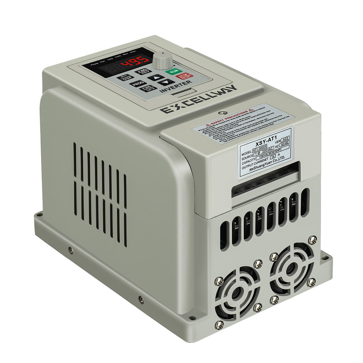 EXCELLWAY 1.5/2.2/3/4KW 220V PWM Control Inverter 1Phase Input 3Phase Out Inverter Variable Frequency Converter