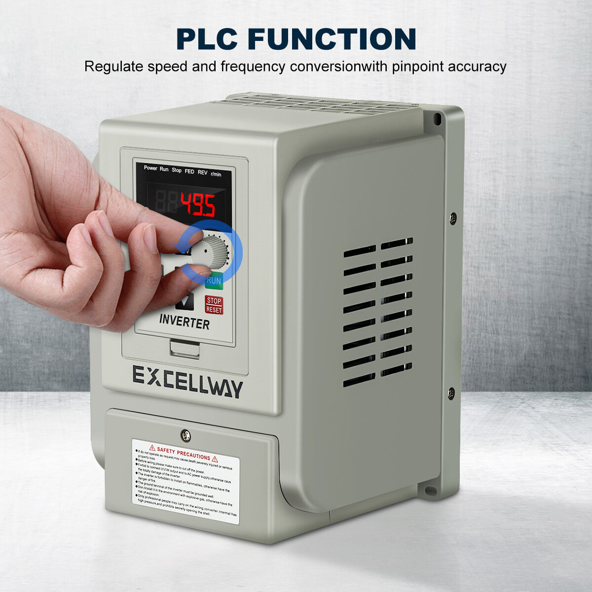 EXCELLWAY 1.5/2.2/3/4KW 220V PWM Control Inverter 1Phase Input 3Phase Out Inverter Variable Frequency Converter