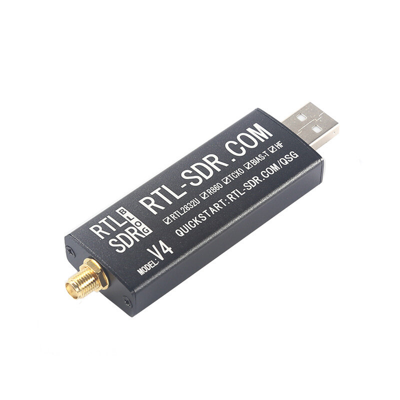 RTL-SDR Blog RTL SDR V4 R828D RTL2832U 1PPM TCXO SMA RTLSDR Software Defined Radio with Multipurpose Dipole Antenna