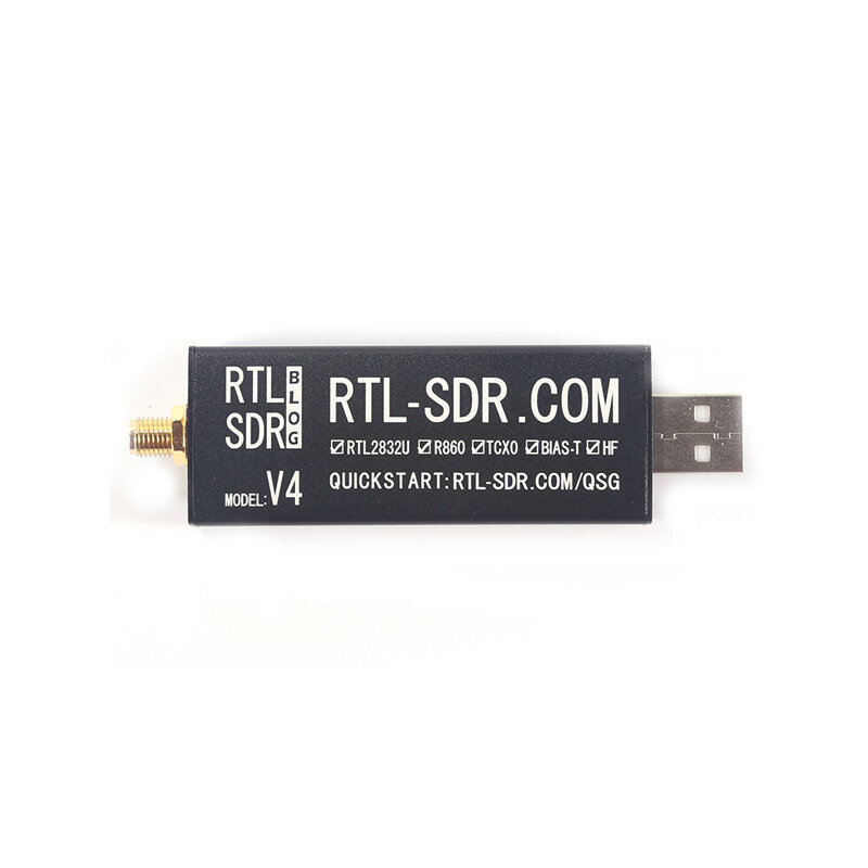 RTL-SDR Blog RTL SDR V4 R828D RTL2832U 1PPM TCXO SMA RTLSDR Software Defined Radio with Multipurpose Dipole Antenna