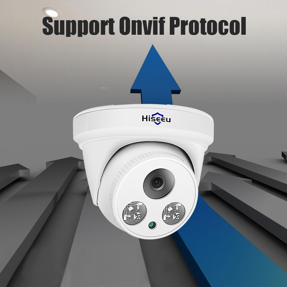 Hiseeu HC615-P-3.6 5MP 1920P POE IP Camera H.265 Audio Dome Camera ONVIF Motion Detect for PoE NVR App View