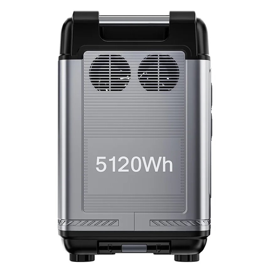 [EU Direct] OUKITEL P5000 Pro Portable Power Station, 5120Wh LiFePO4 Battery, 4000W AC Output, Smart Temperature Control, Dual 100W USB-C, Seamless UPS Battery Backup, 15 Outputs, App Control, with Wheels