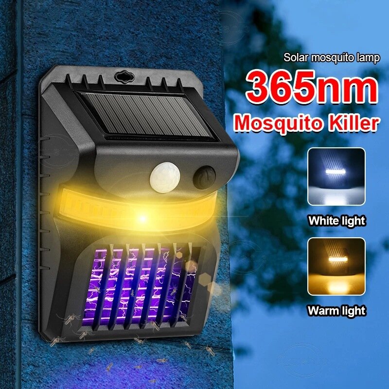 Solar Powered Outdoor Light 3 Modes PIR Moiton Electric Mosquito Repellenting Killer Lamp Outdoor Light