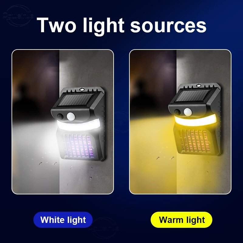 Solar Powered Outdoor Light 3 Modes PIR Moiton Electric Mosquito Repellenting Killer Lamp Outdoor Light