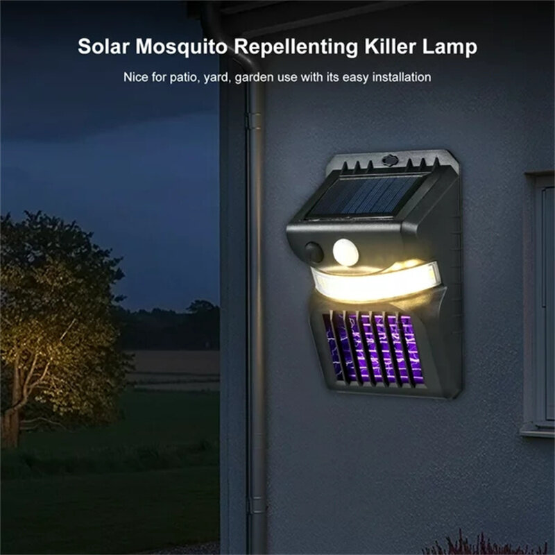 Solar Powered Outdoor Light 3 Modes PIR Moiton Electric Mosquito Repellenting Killer Lamp Outdoor Light