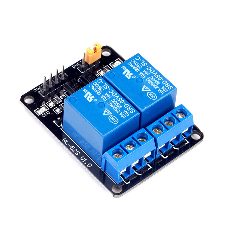 AOQDQDQD 5V 2-Channel Relay Module with Optocoupler Protection and Expansion Board for Home Automation and DIY Projects