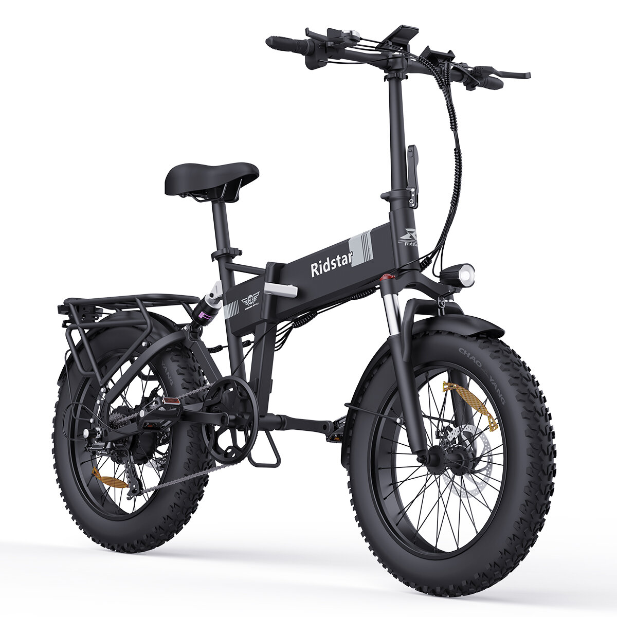 [EU DIRECT] Ridstar H20 Electric Bike 48V 15AH Battery 1000W Motor 20*4.0inch Tires 60-80KM Max Mileage 150KG Max Load Folding Electric Bicycle