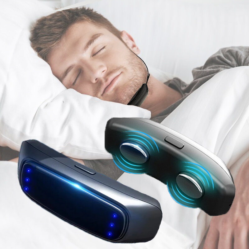 Portable Electric Smart Anti Snoring Device EMS Pulse Stop Snore Snoring Stop Sleep Apnea Aid