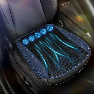 Car Seat Ice Silk Cooling Pad Car Seat Cushion Summer Cooling Ventilation Seat Pad with USB Fan Breathable Cooling Home Use