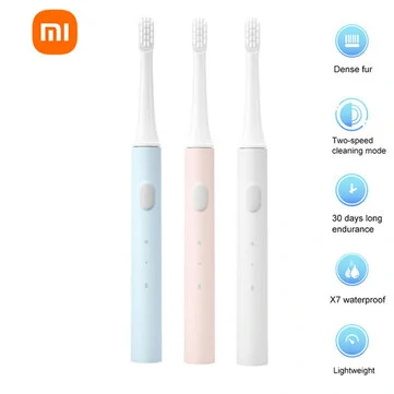 Xiaomi Mijia T100 Sonic Electric Toothbrush Rechargeable IPX7 Waterproof 16500 rpm High Frequency Vibration 30 Days Endurance Lightweight Travel Ready Blue White Pink