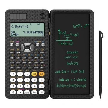 NEWYES 991ES 6.5 Inches Scientific Calculator with LCD Writing Tablet and 417 Functions Solar Energy Science Calculators Notepad Professional Foldable Calculators for School Students Office A