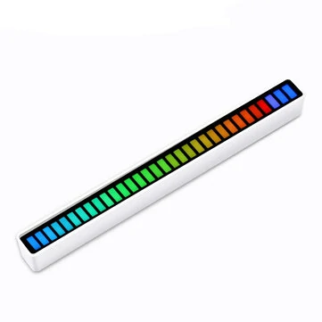 CROSIKO LED Sound Control Pickup Rhythm Ambient Light Strip Colorful LED Rechargeable Battery Car Computer Audio Music DJ Atmosphere Lamp