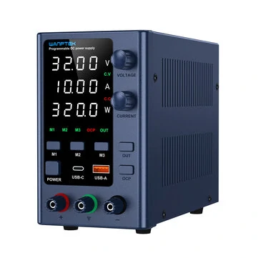 WANPTEK Regulated Power Supply with 0-160V Voltage 0-10A Current Multi-Function Protection Superior Stability Digital Display ideal for Diverse Electronics Application EPS3205/EPS3210/EPS6205