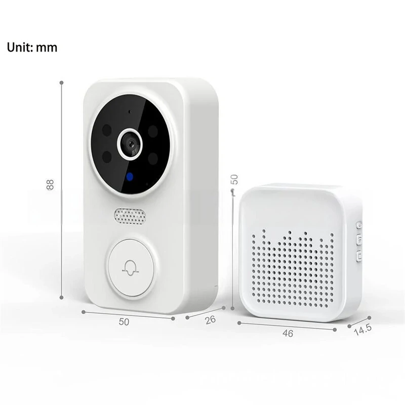 M8 Tuya WiFi Mini Smart Video Doorbell with Camera Smart Security Home Door Bell Smart Life Doorbell with Night Vision Camera Bell