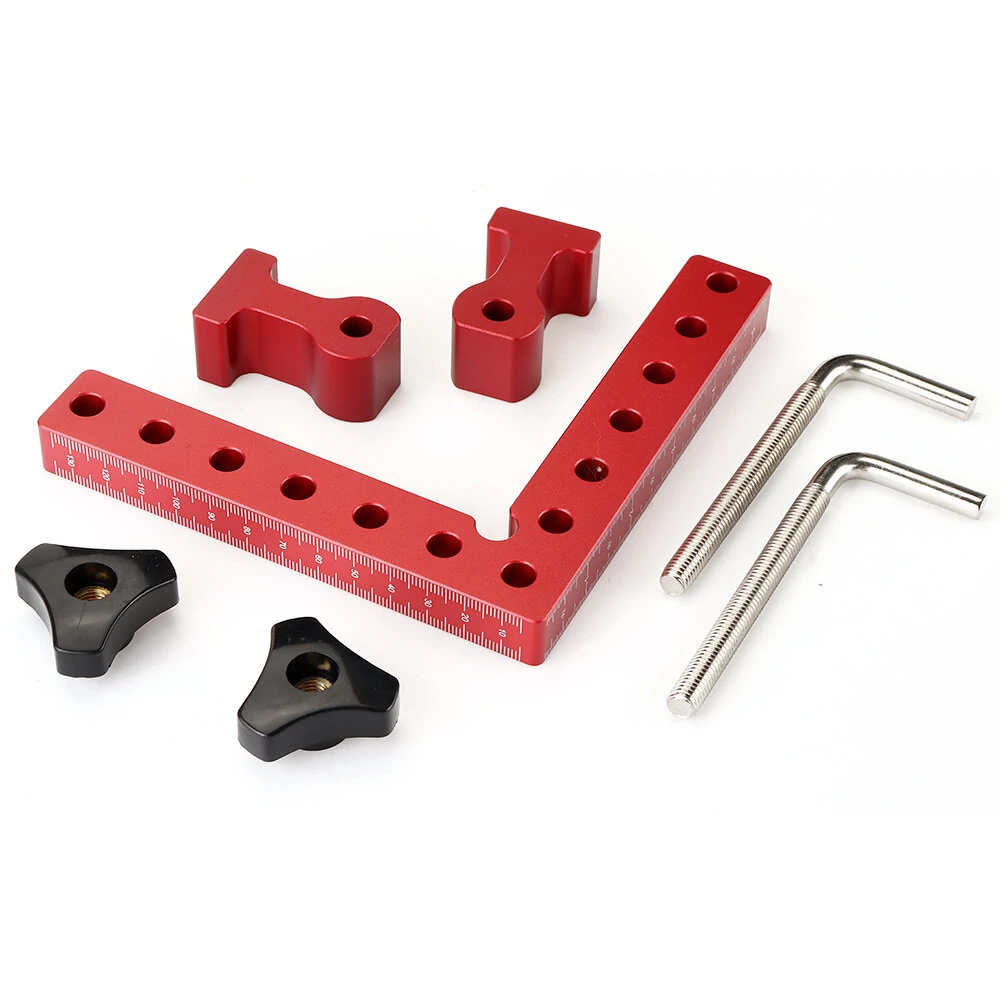 VEIKO 2 Set Woodworking Precision Clamping Square L-Shaped Auxiliary Fixture Splicing Board Carpenter Square Ruler Woodworking Tool