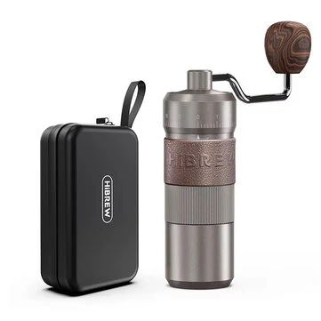 [EU Direct] HiBREW G4B Manual Coffee Grinder Aluminum Conical Burr Capacity 22g Hand Coffee Grinder with 11 Levels Adjustable Setting Pour Over